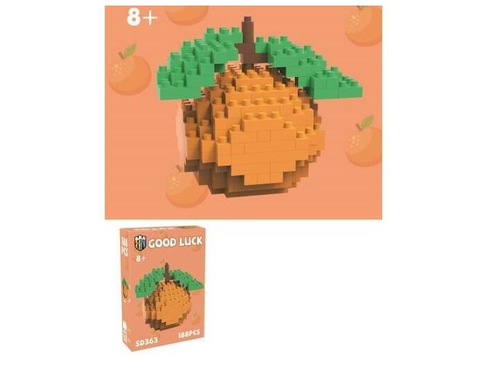 New Year Series - Good Luck (Orange) Building Blocks, 188 PCS