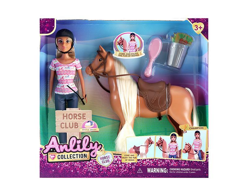 Anlili 11.5-inch real-life Baby Horse Ranch (brown skin)