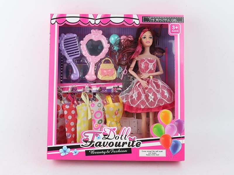 11.5 Inch Solide Body Movable Joint Doll Comb Mirror Balloon Bag Replacement Gift Box