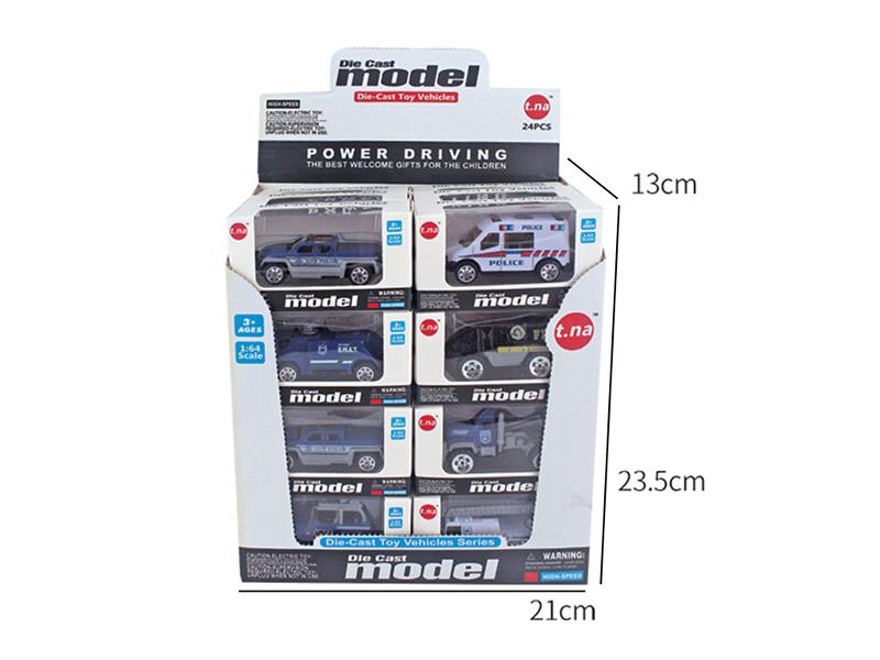 Slide Alloy Police Cars 24pcs