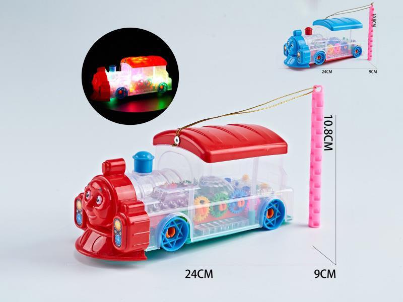 Electric Universal Transparent Train With Lights And Music (2-Color Mixed Installation)