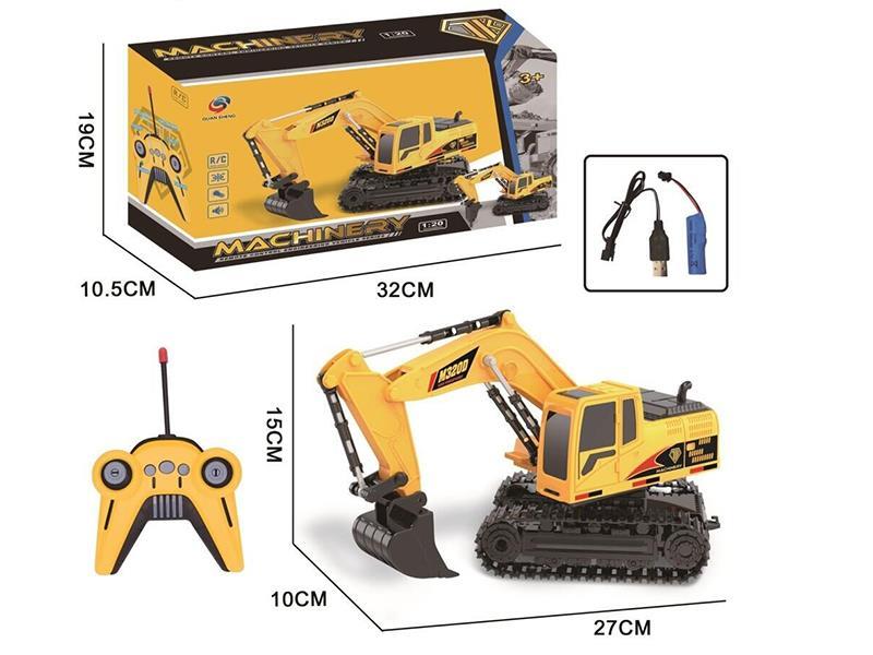 1:20 6-Channel Remote Control Excavator(Alloy)