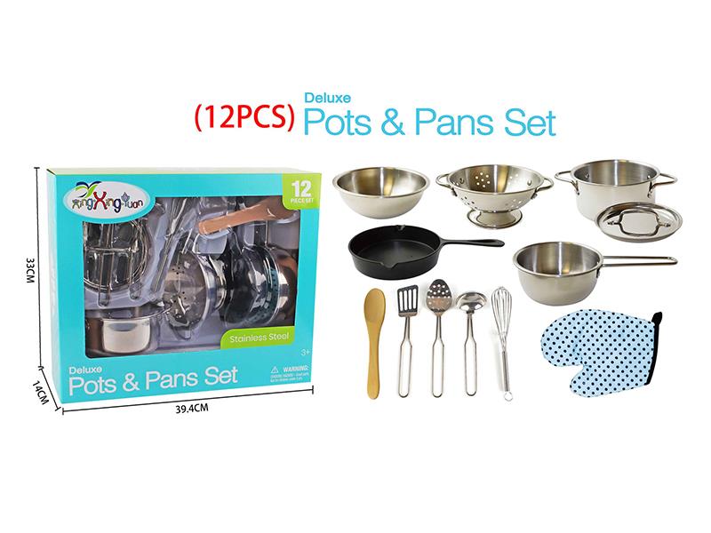 Stainless Steel Tableware Toy 12pcs