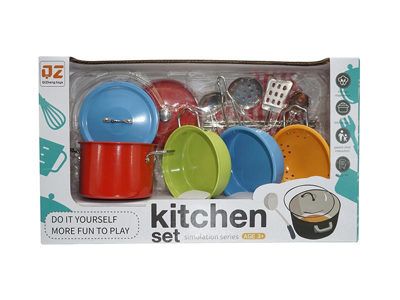 Multicolour Stainless Steel Tableware Toys With Glove