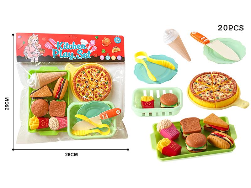 Hamburger Pizza Fast Food Set 20pcs