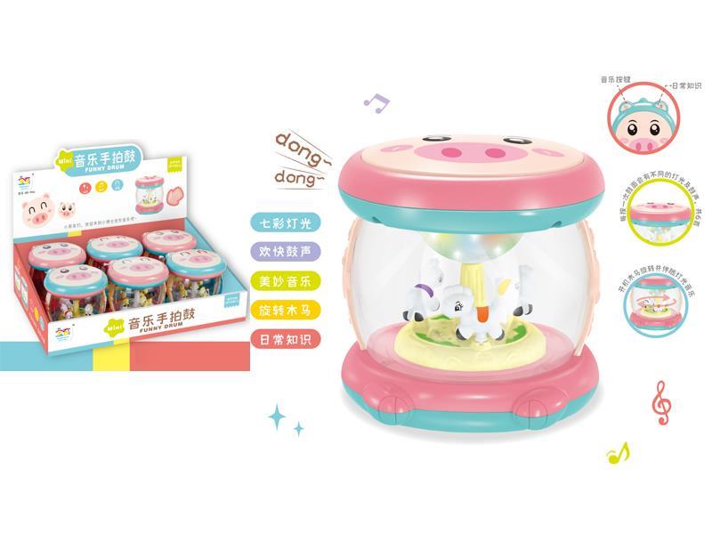 6PCS Music Rotating Hand Clapped Drum