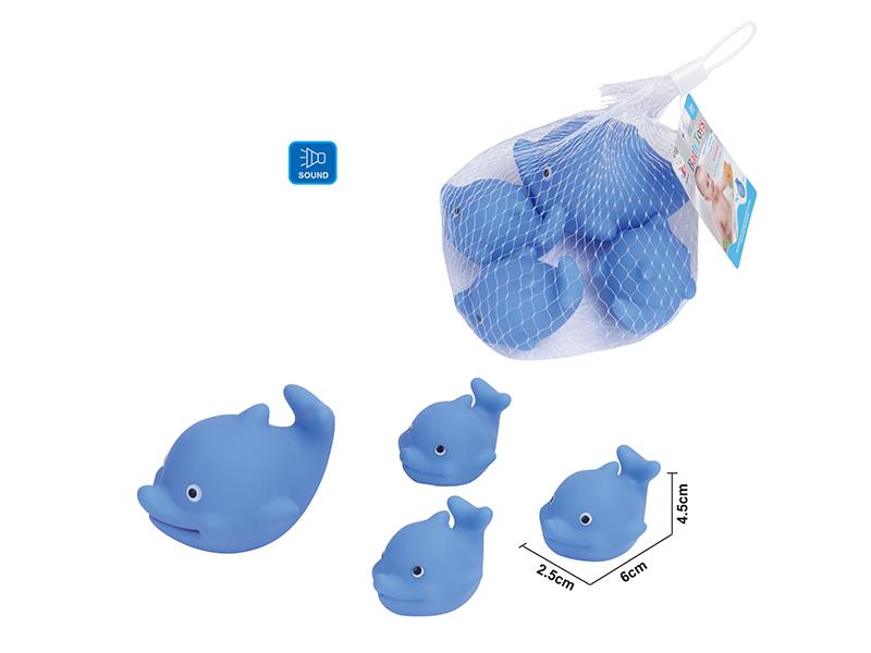 Cute Dolphin Kids Bath Toy Set