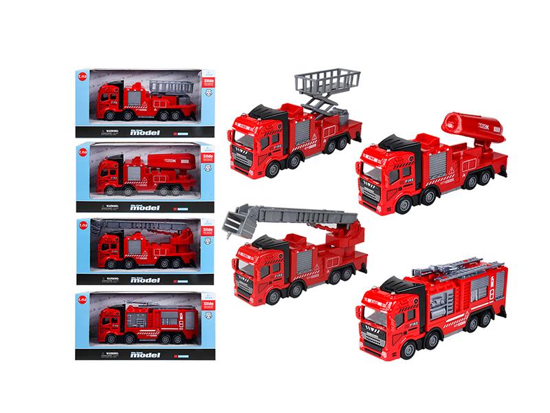 1:38 Pull Back Alloy Fire Engine