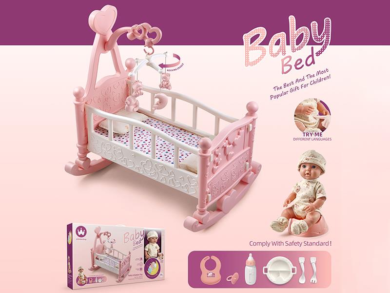 Single Layer Baby Bed With Doll