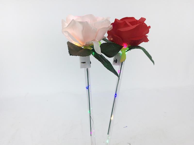 Pink Red Rose Bouquet With Lights