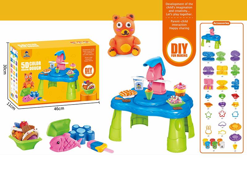 DIY Colour Clay Play Dough Table