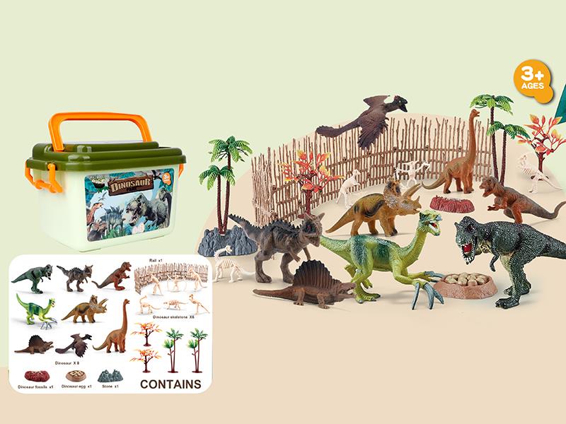 Simulated Dinosaur Storage Bucket Set