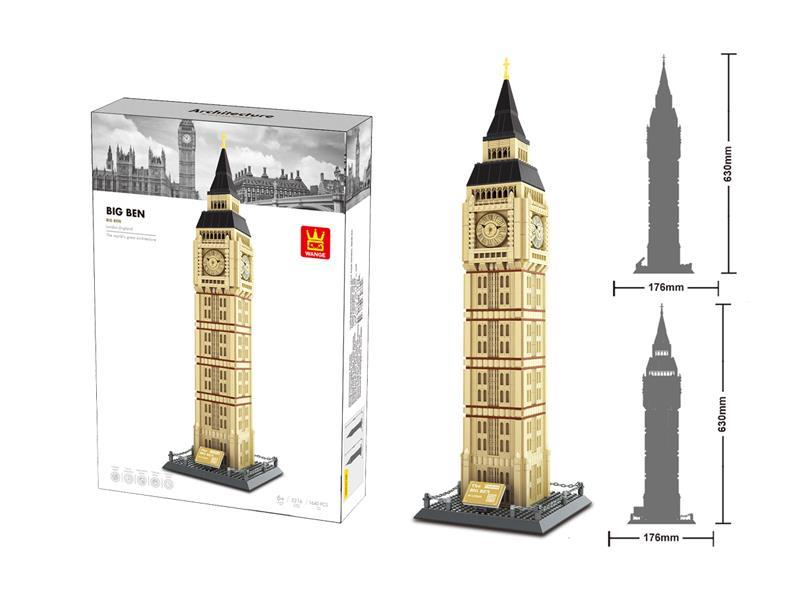 1095PCS The Big Ben Of London-England Building Blocks