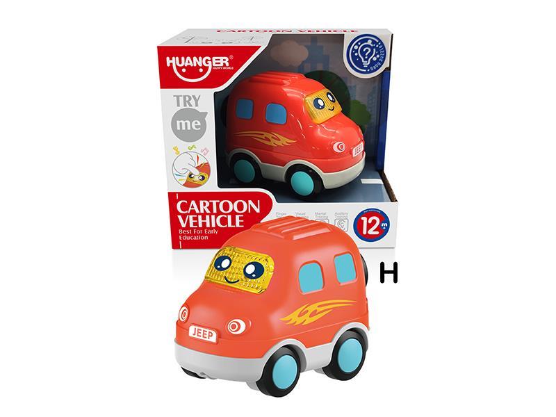 Slide Cartoon Car With Sound And Light- Jeep