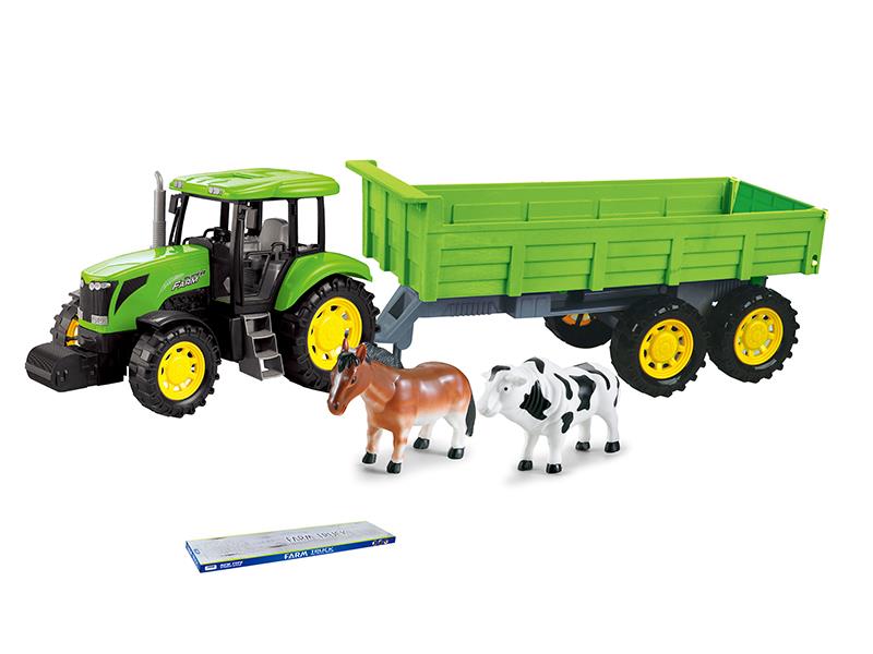 Friction Farm Tractor With Tailer