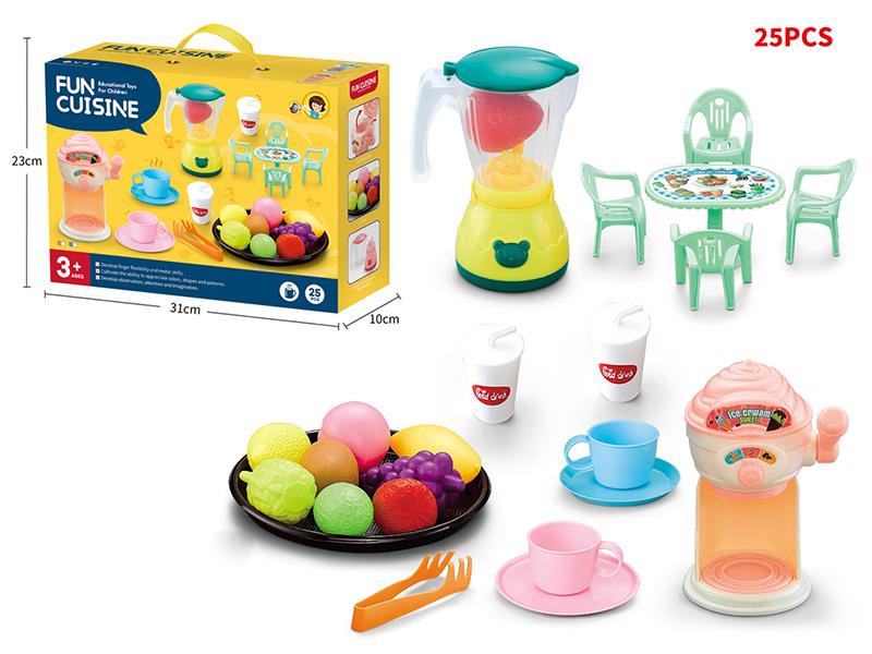 Ice Cream Machine Liquidizer + Fruit Plate 25PCS