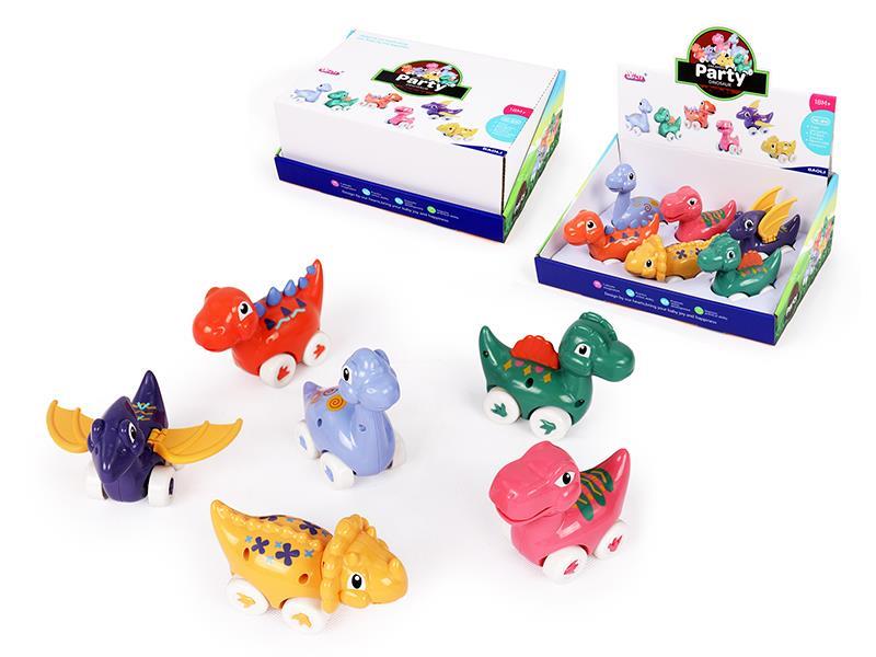 Pull Back Dinosaur Car 6pcs