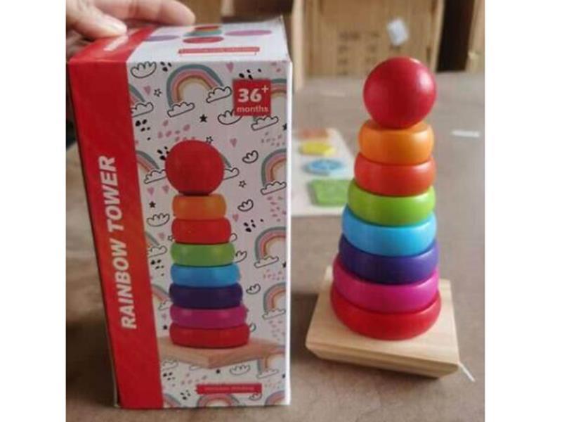 Wooden Rainbow Tower