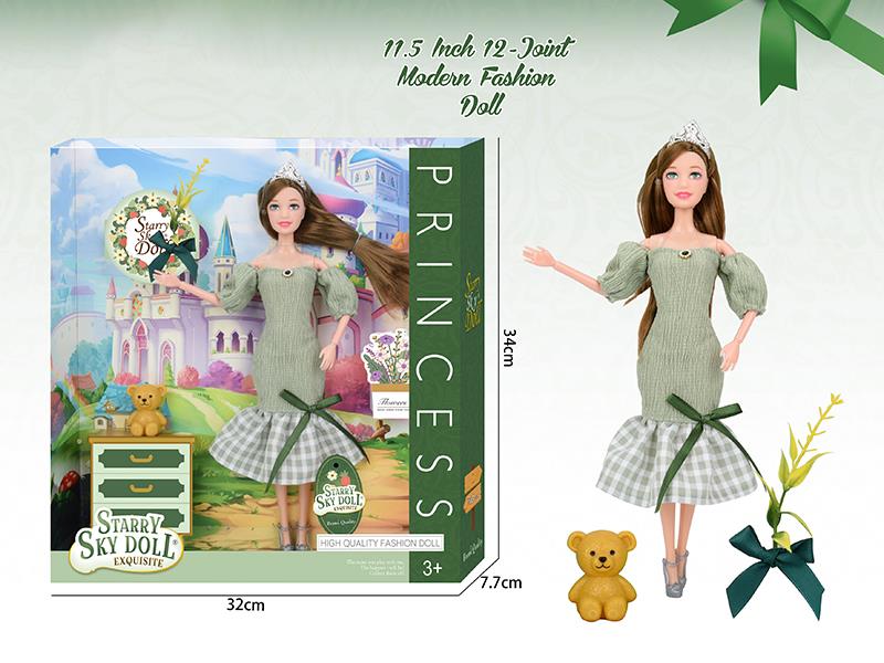 11.5 Inch 12-Joint Forest Princess Doll