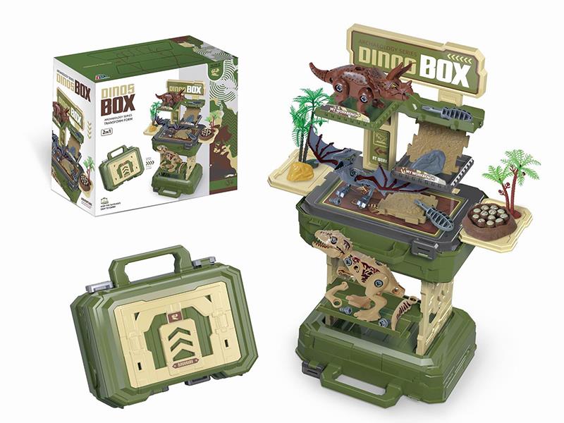 2 In 1 DIY Assembly Dinosaur Suitcase