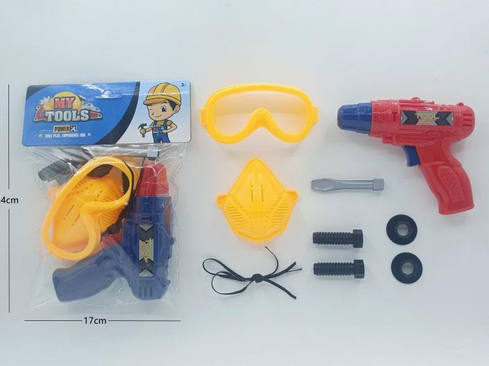 8 Pieces Of Electric Drill, Glasses And Masks