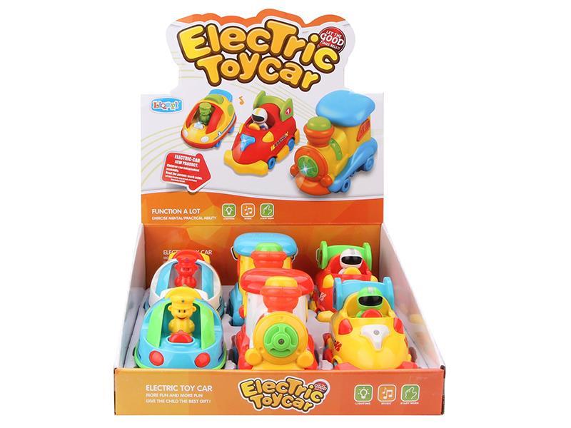 Cartoon Car(B/O Light And Music) 6 PCS/Box