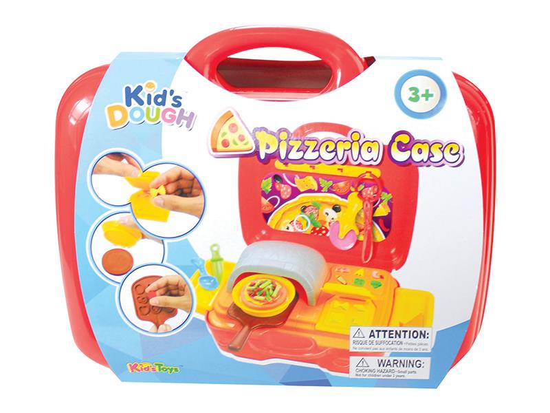 Colored Clay Pizza Shop Suitcase