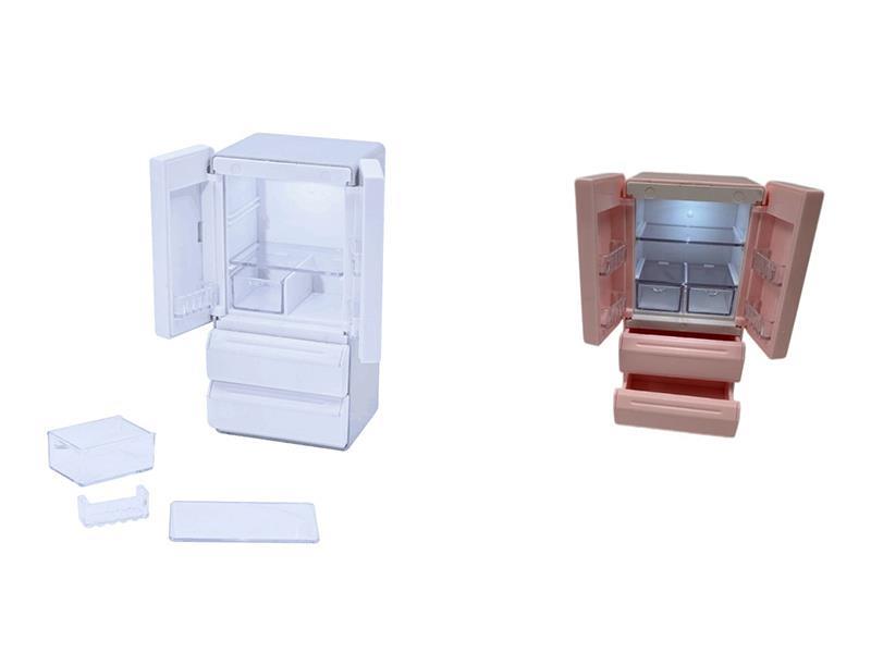 Miniature Refrigerator With Light And Double Doors