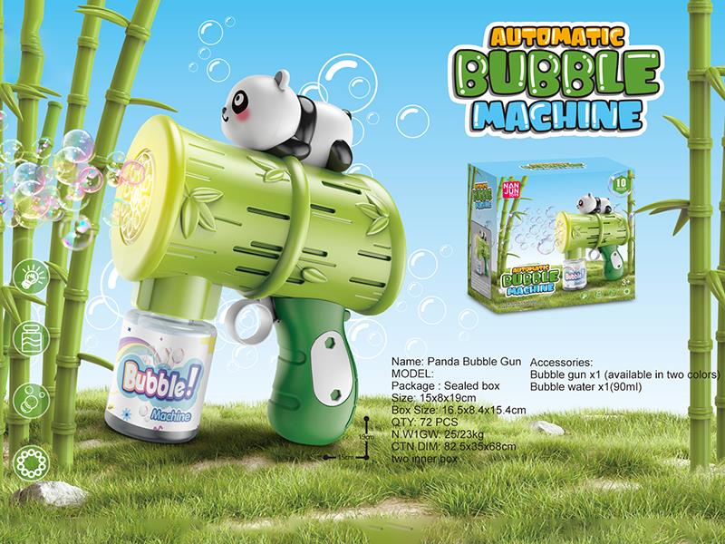 10 Hole Fully Automatic Panda Bubble Gun With Lights