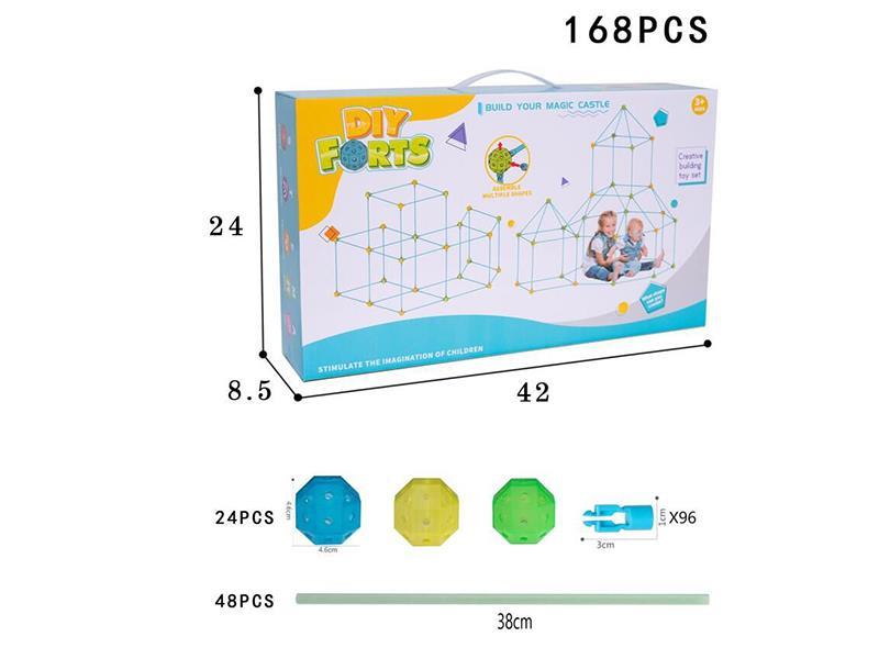DIY Forts Building Blocks - Glow In The Drak(168PCS)