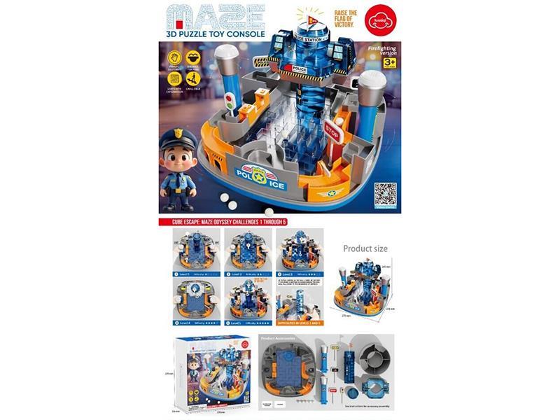 Three-Dimensional Maze Adventure Police-Themed