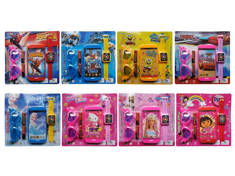 Mobile Phone+Glasses+Watch