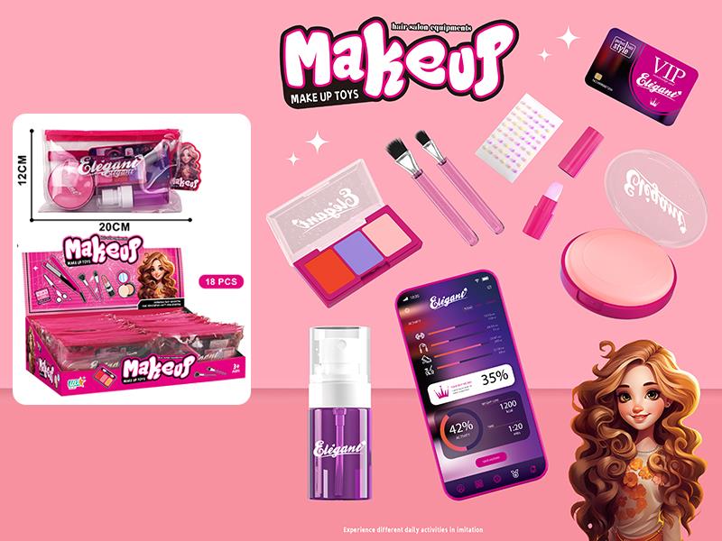 Hair Salon Equipments Make Up Toys Set 18pcs