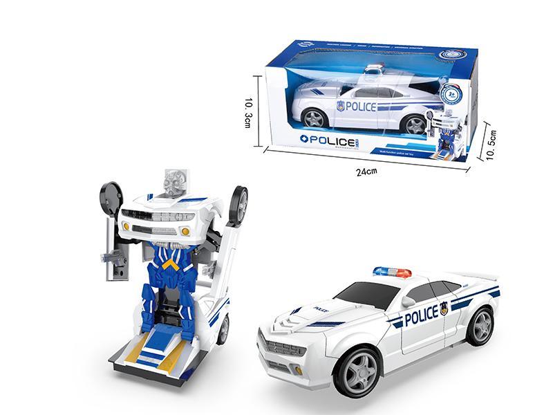 Robot Bump And Go Transformation Police Car