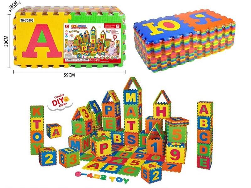 Russian And Number Puzzle EVA Mats 36pcs