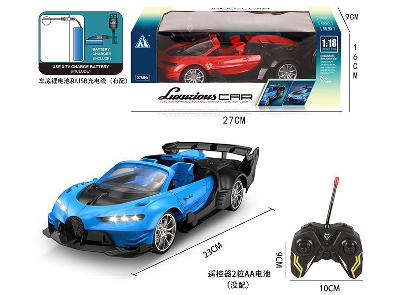 1:18 4-Channel Remote Control Car With Light
