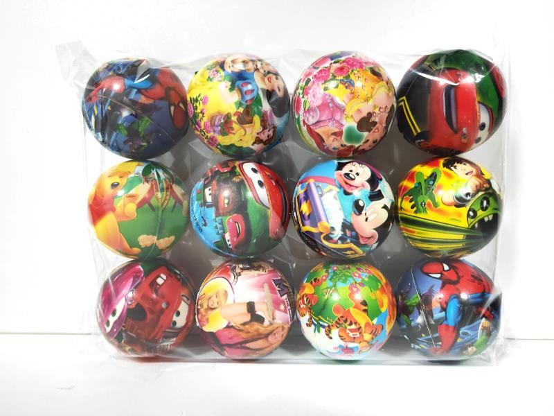 12PCS 6.3CM Disney PU Ball