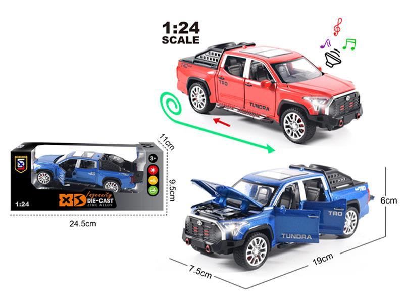 1:24 Alloy Toyota Tundra Pickup Truck With Lighting And Music