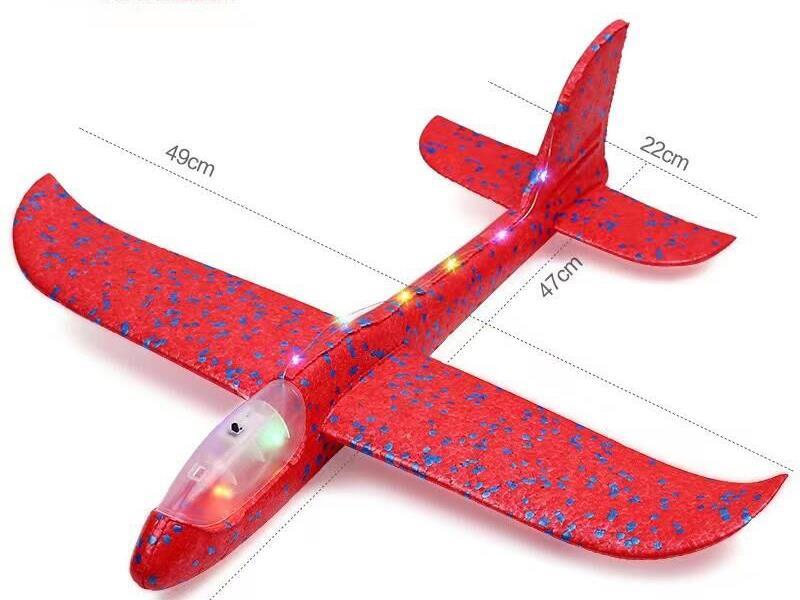 Hand Throwing Aircraft With 10 Lights