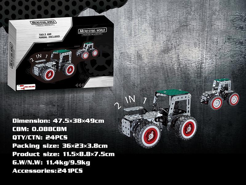 2 In 1 DIY Farm Tractor 241pcs