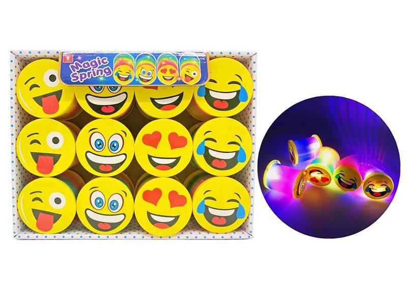 Expression Face Lid Rainbow Spring With Lights 12pcs