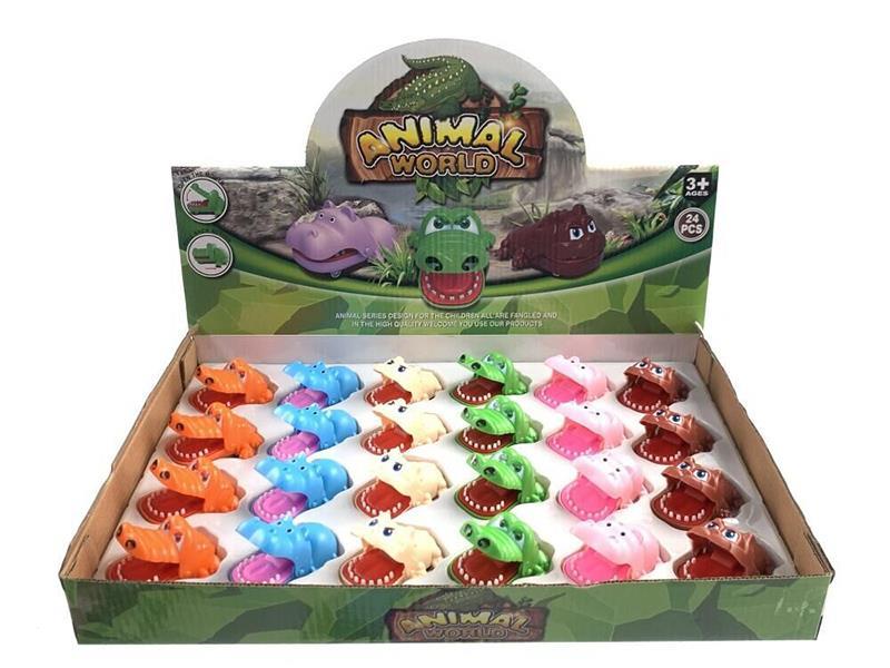 Pull Back Crocodiles, Hippos And Dogs 24pcs