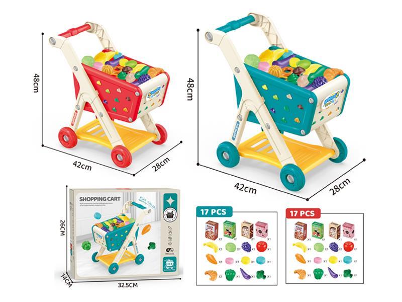 17Pcs Super Large Shopping Cart Fruit Snacks