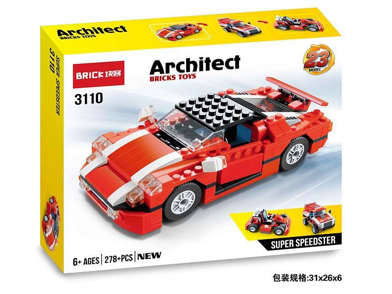 3 In 1 Supercar Building Blocks(23 Model)278PCS