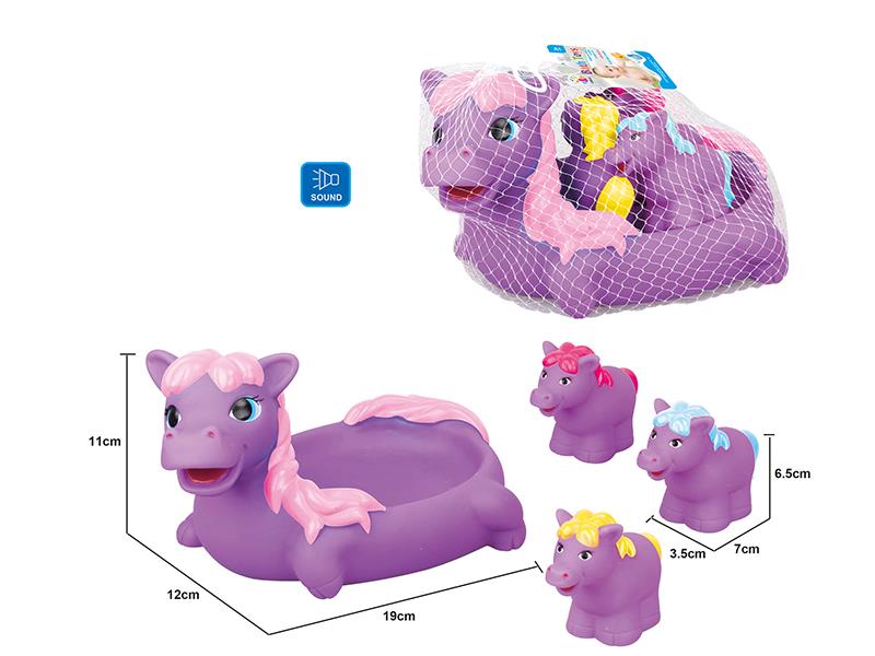 Cute Horse Kids Bath Toy Set