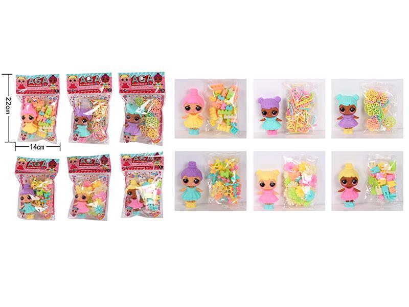 6 Macarone Blocks + Dolls