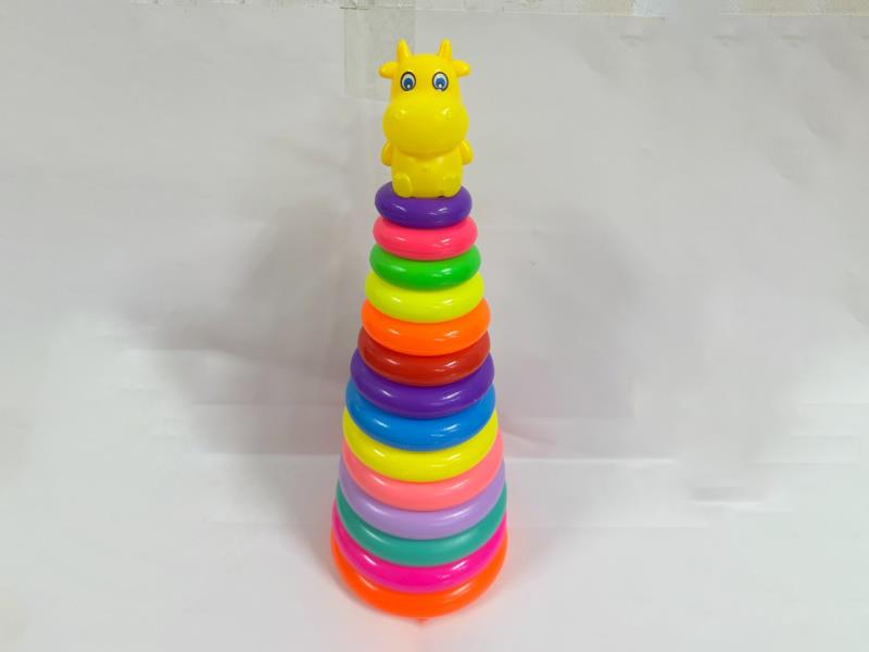 Calf Rainbow Tower Jenga Loop 14 Layers