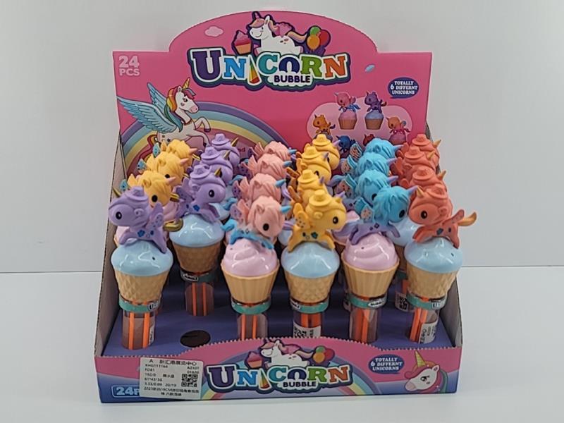 24PCS Mini Unicorn Bubble Stick