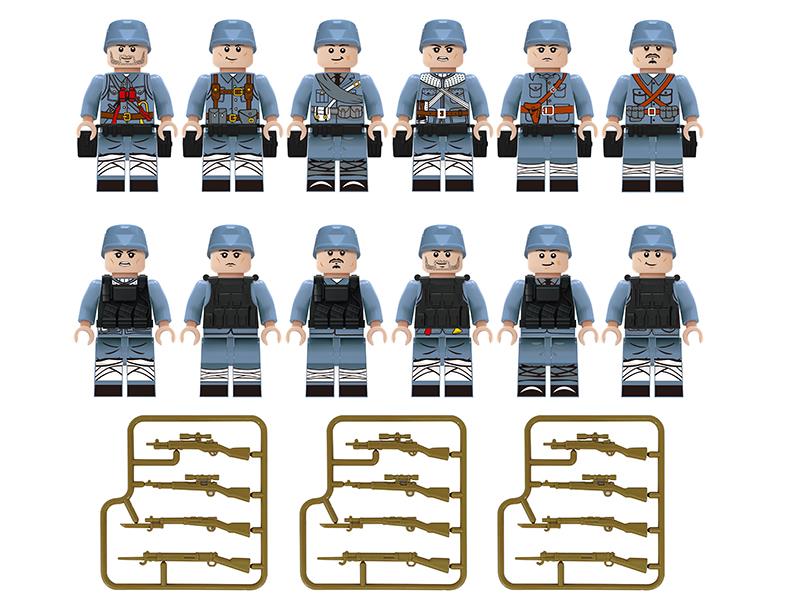 Eighth Route Army Soldiers Building Blocks Figures Toys