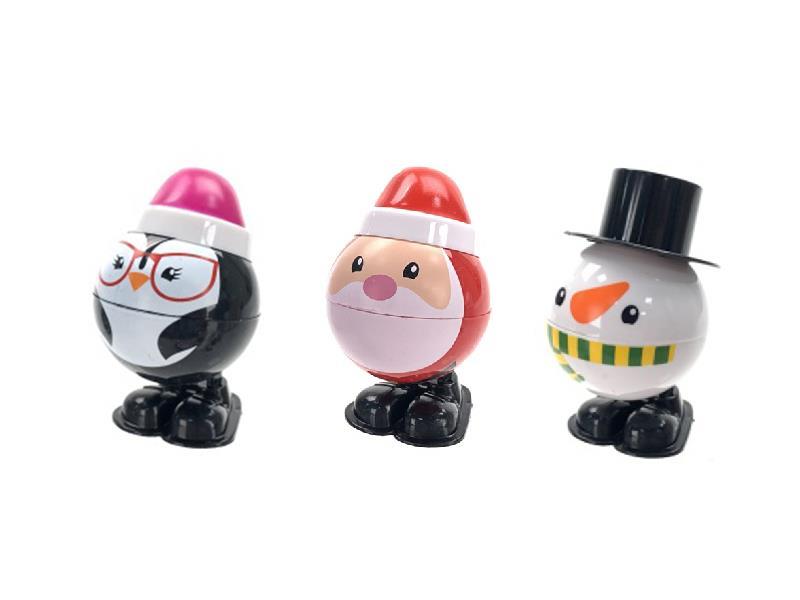 Windup Jumping Santa Claus, Penguin, Snowman